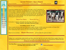 Tablet Screenshot of ancient-treasures-alpacas.com
